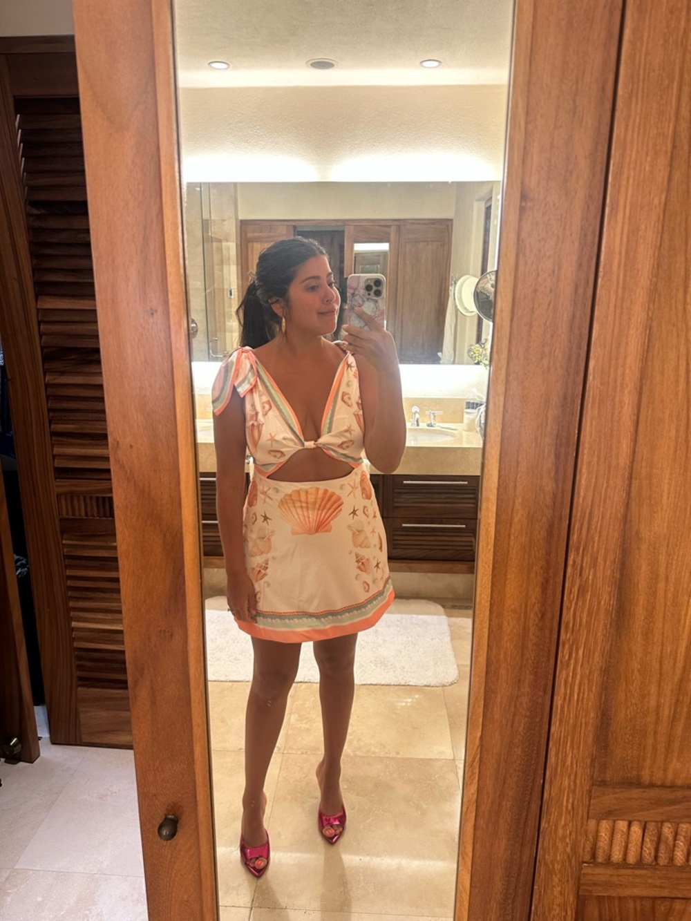 Sips and Seashells Twist Front Mini Dress - Picture 5 of 6